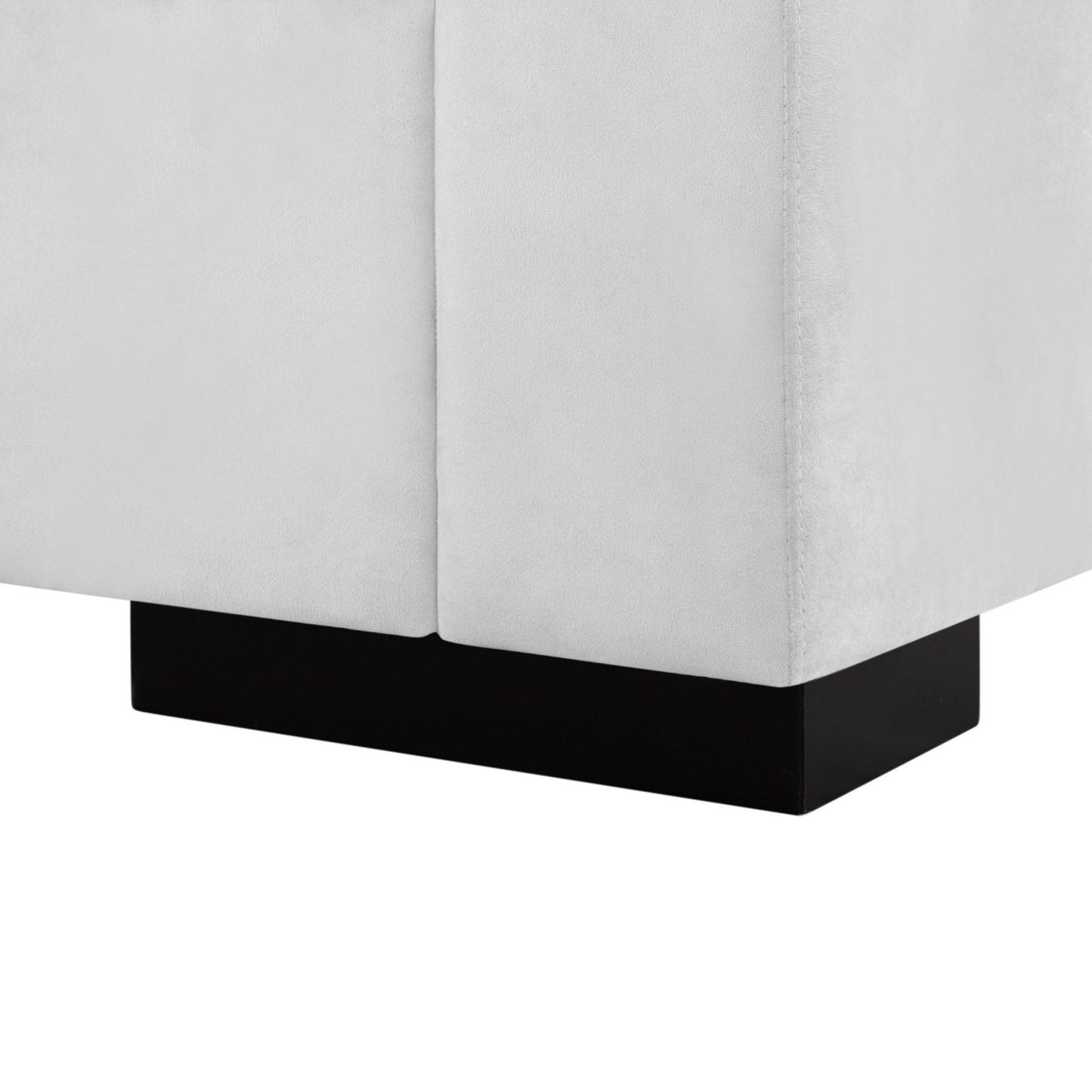 CAFORKP 117.7” Sectional Sofa with Ottoman, the ottoman is movable,White