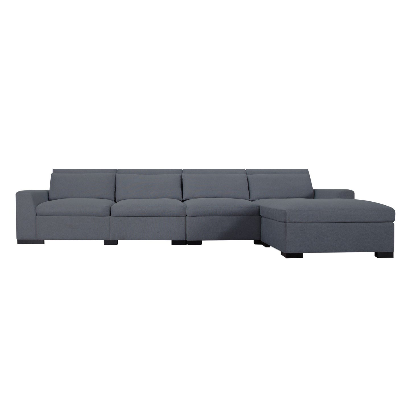 CAFORKP 149” Modular Sectional Sofa with ottoman,Deep Gray