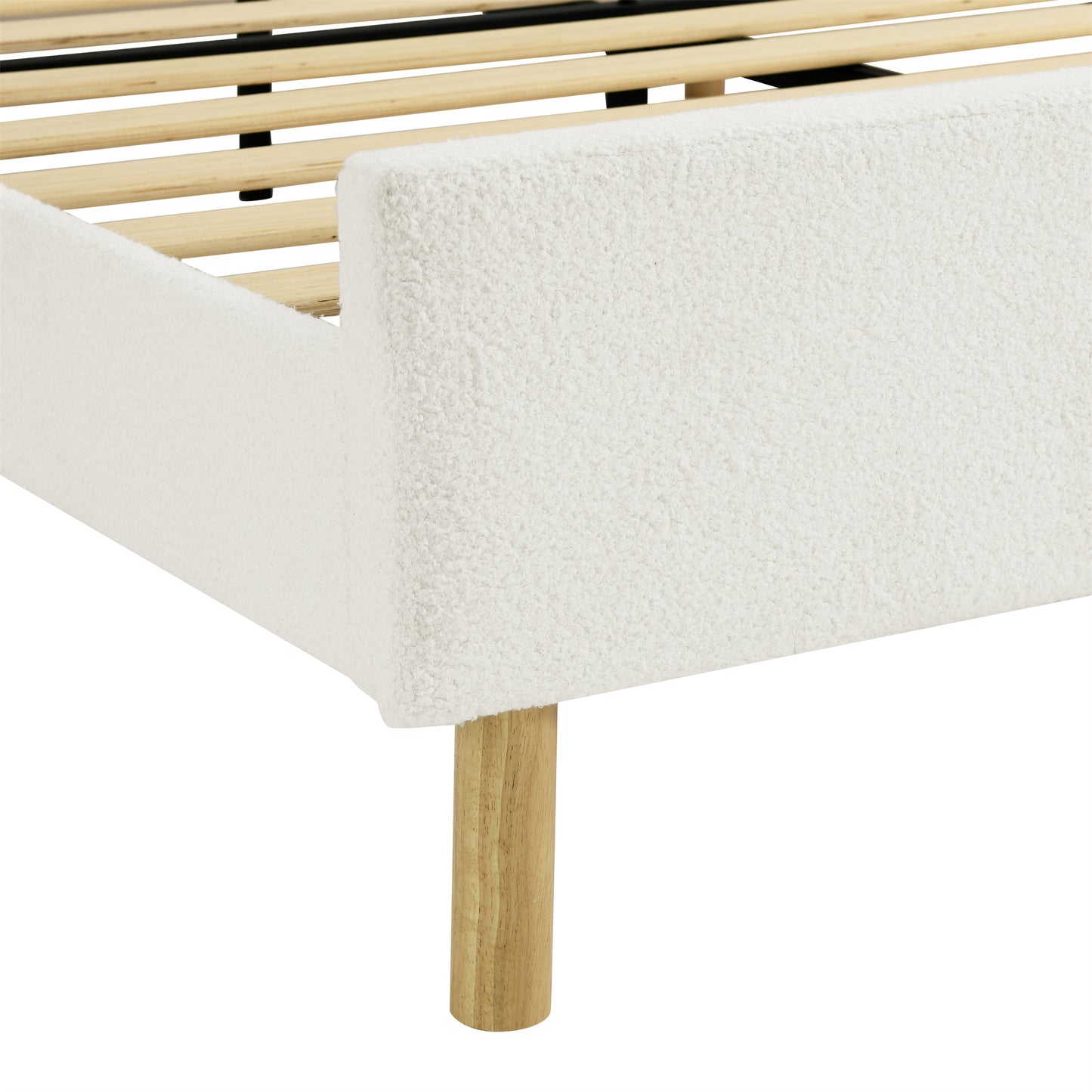 CAFORK Platform Bed Frame with Storage,Solid Wood Construction, Strong Support, Simple Setup, Box Spring Optional