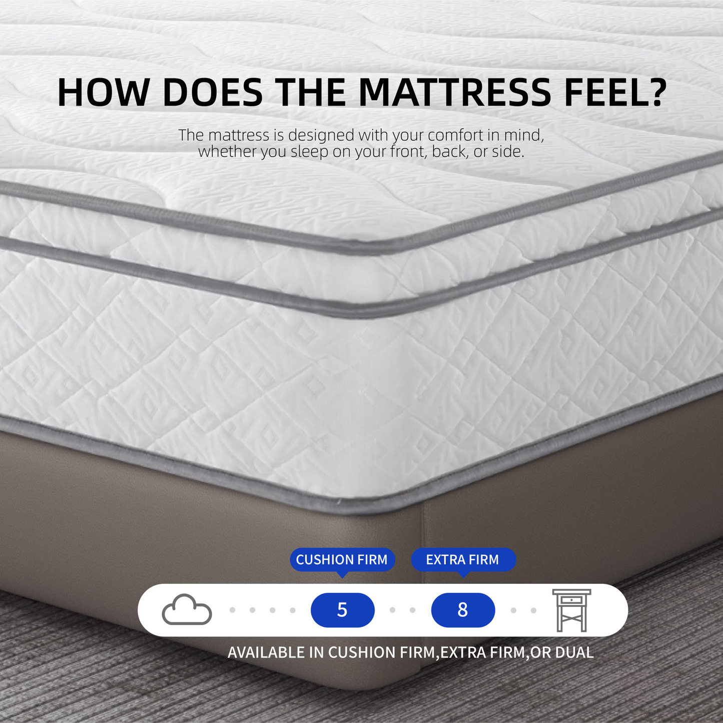 CAFORKP 10" Full Tight Top Cooling Gel Memory Foam Mattress, Pressure Relieving