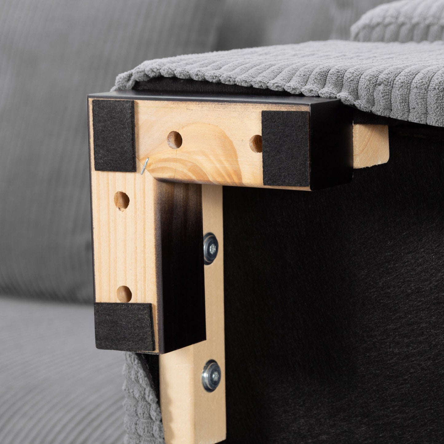 CAFORKP 103.5” Modular Sectional Sofa with ottoman, this modern style,Gray