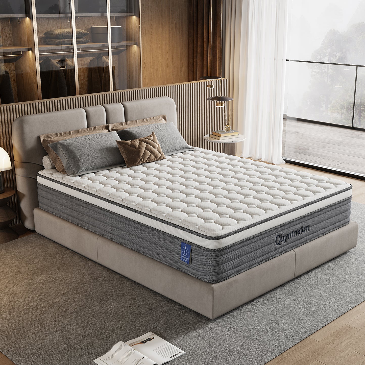 CAFORKP Twin Mattress, 12 Inch Memory Foam Hybrid Mattress in a Box, Medium Firm and Individually Pocket Springs - Pressure Relief