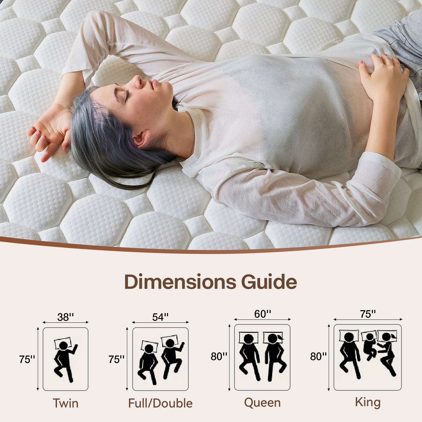 CAFORKP Twin Mattress, 12 Inch Memory Foam Hybrid Mattress in a Box, Medium Firm and Individually Pocket Springs - Pressure Relief
