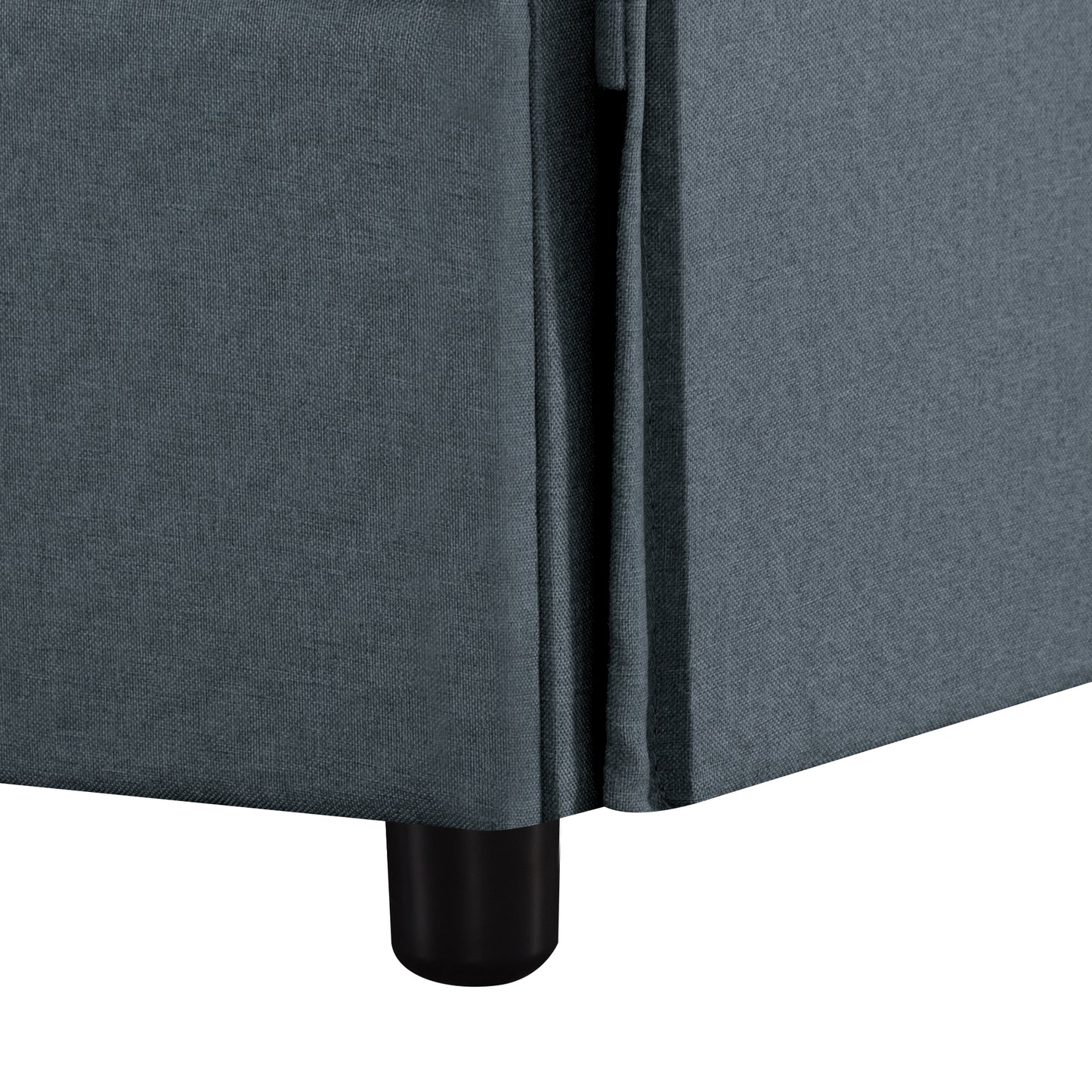 CAFORKP 93.7" Upholstered Sectional Sofa, Deep Cushions, Modular Design,Gray