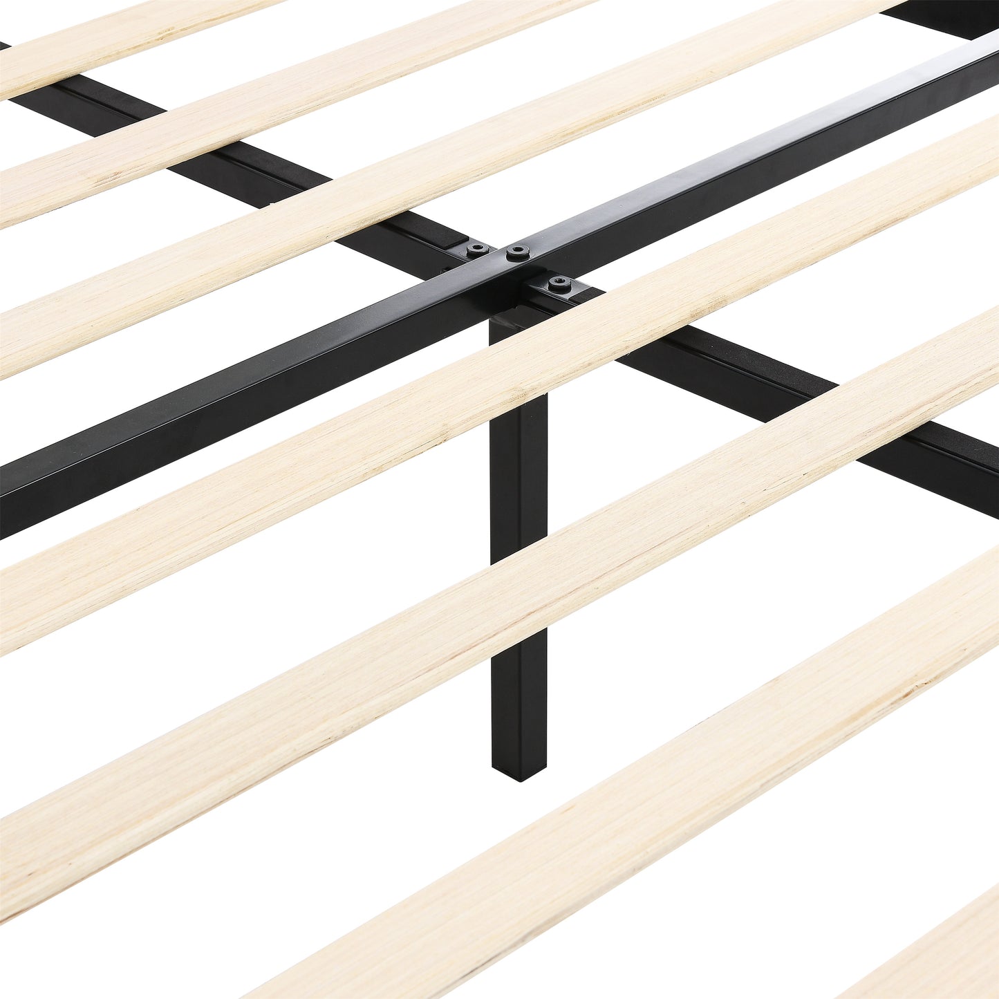 CAFORKP Storage Bed Frame, Premium Solid Wood Build, Ultra-Sturdy Foundation, Effortless Assembly, No Box Spring Needed, Modern Black