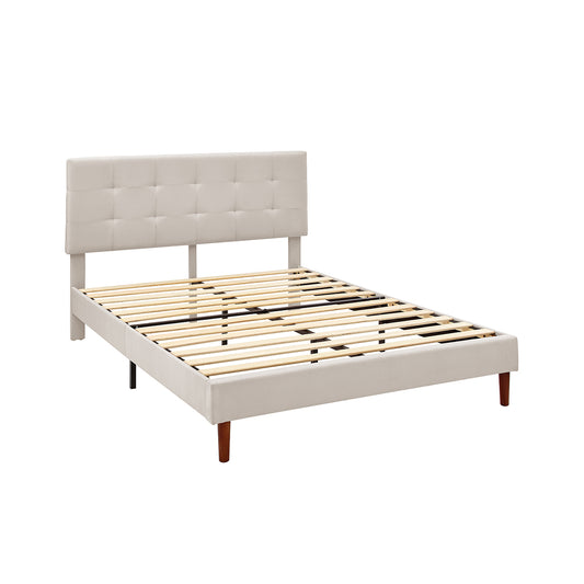 CAFORKP Sturdy Bed Frame with Storage，Solid Wood Construction, Strong Mattress Foundation, Quick Setup, No Need for Box Spring