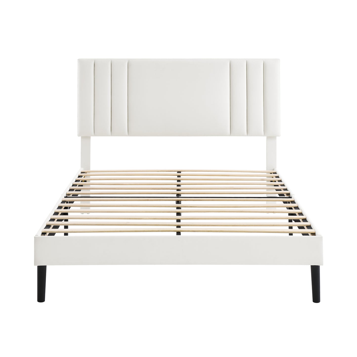 CAFORKP Storage Bed Frame, Premium Solid Wood Build, Ultra-Sturdy Foundation, Effortless Assembly, No Box Spring Needed, Modern Black