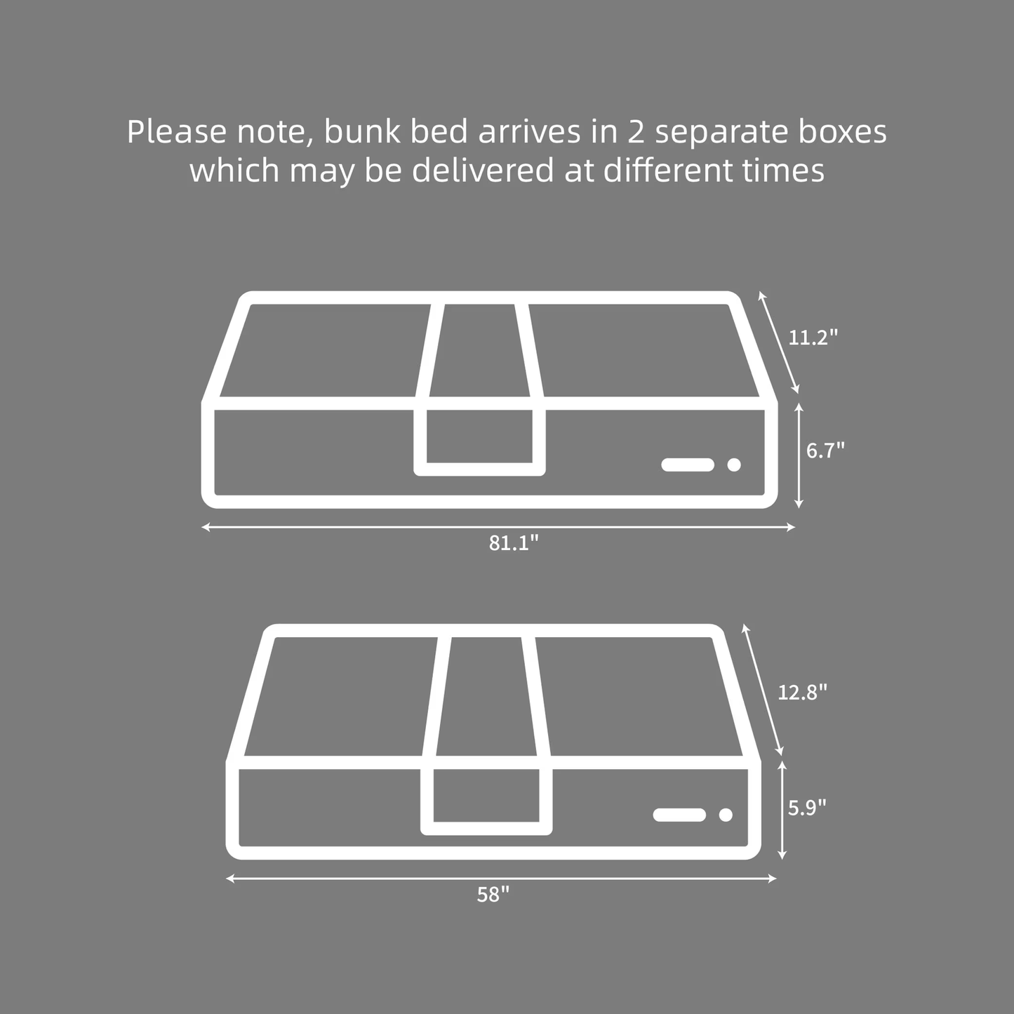 CAFORKP Solid Wood Twin Over Full Bunk Bed with Ladder and High Guardrail – Ideal for Kids & Teens, White