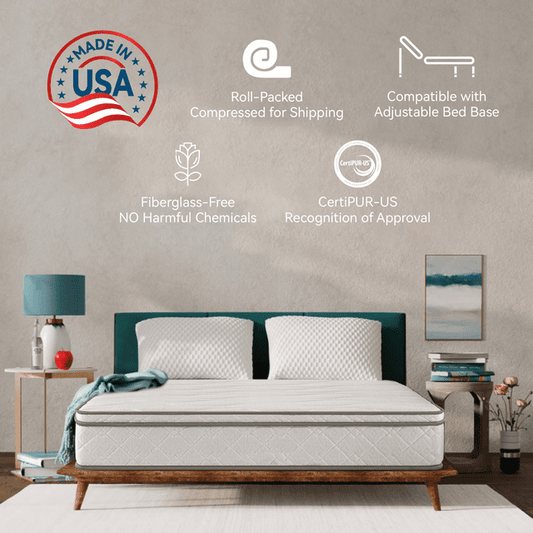 CAFORKP 10" Full Tight Top Cooling Gel Memory Foam Mattress, Pressure Relieving