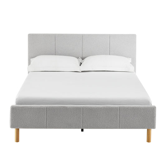 CAFORK Bed Frame, Solid Wood Storage Design, Heavy Duty Support, Quick Assembly, Box Spring Free