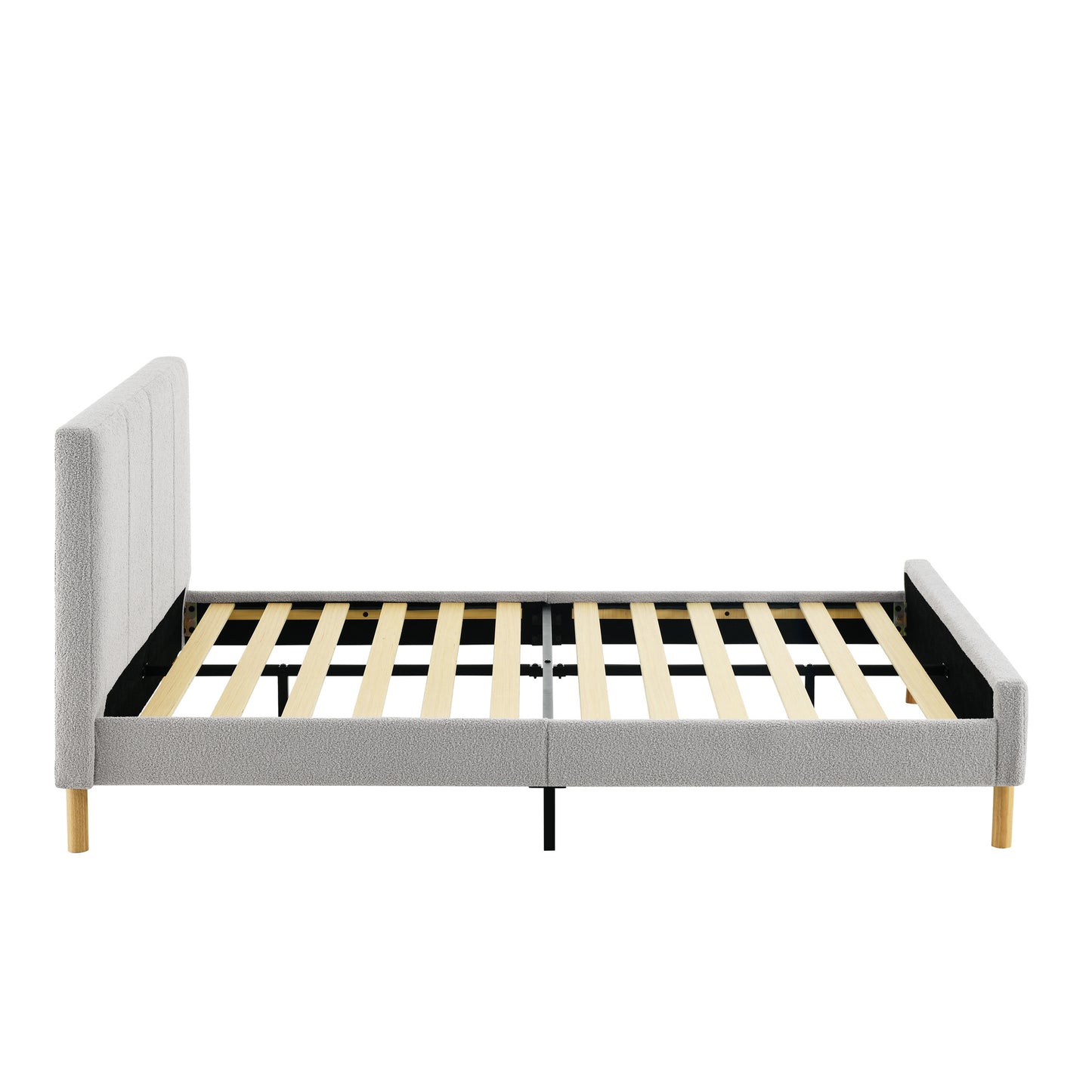 CAFORK Bed Frame, Solid Wood Storage Design, Heavy Duty Support, Quick Assembly, Box Spring Free