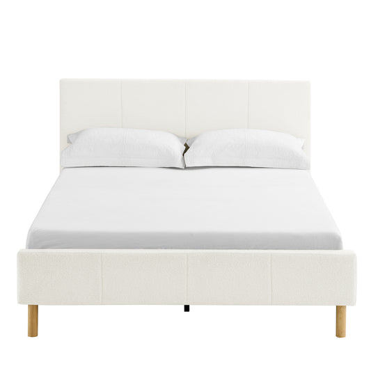 CAFORK Platform Bed Frame with Storage,Solid Wood Construction, Strong Support, Simple Setup, Box Spring Optional