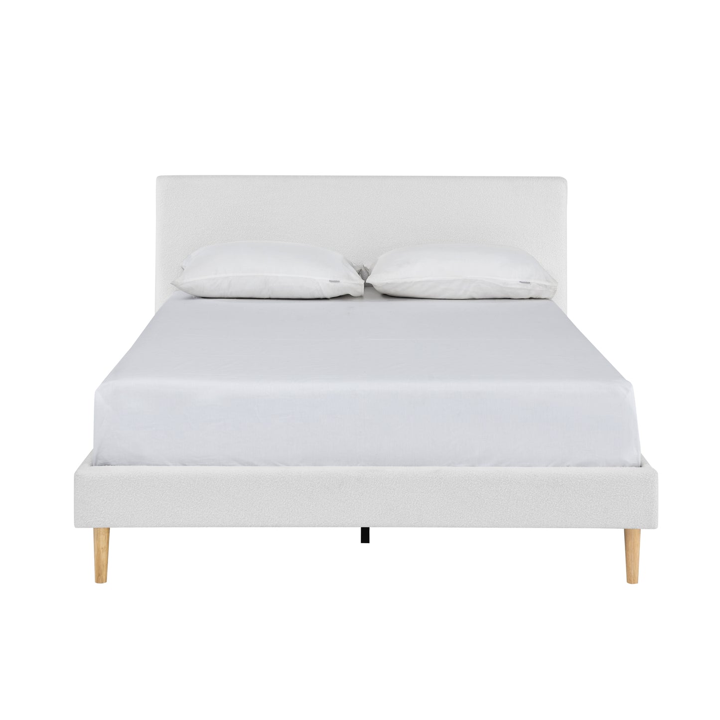 CAFORK Solid Wood Bed Frame with Storage – Heavy Duty Platform Bed, Easy Assembly, No Box Spring Needed, Black Finish
