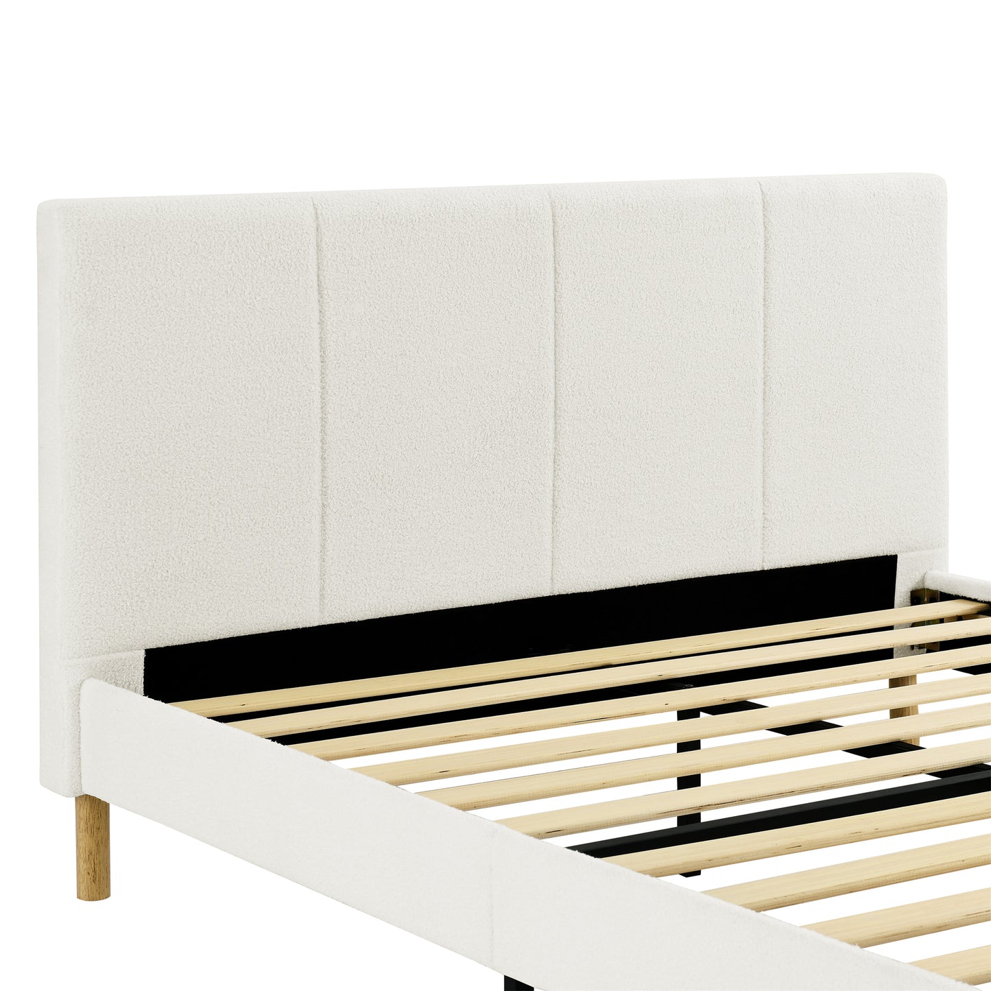 CAFORK Platform Bed Frame with Storage,Solid Wood Construction, Strong Support, Simple Setup, Box Spring Optional