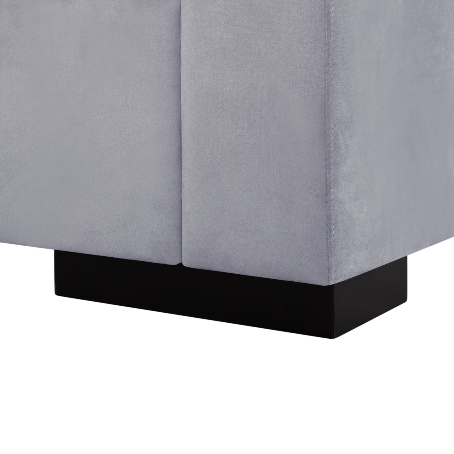 CAFORKP 117.7” Sectional Sofa with Ottoman, the ottoman is movable,Gray