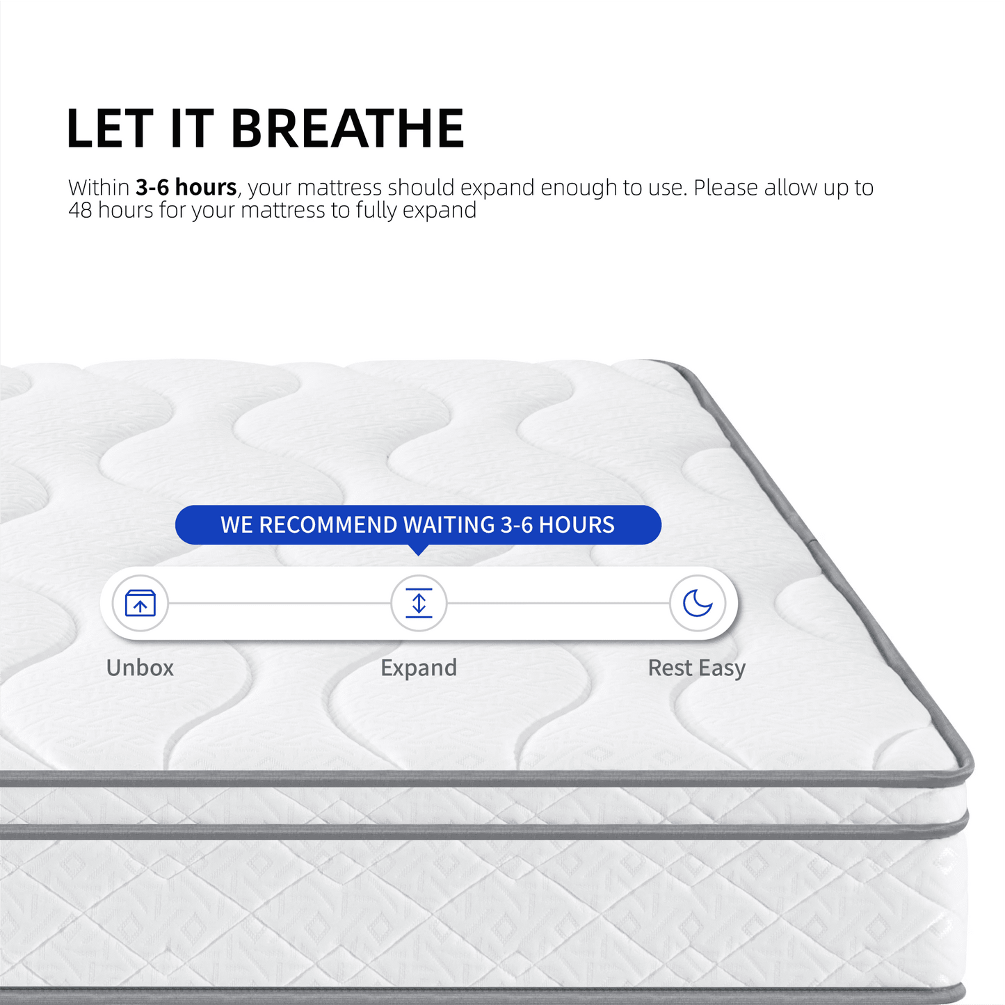 CAFORKP 10" Full Tight Top Cooling Gel Memory Foam Mattress, Pressure Relieving