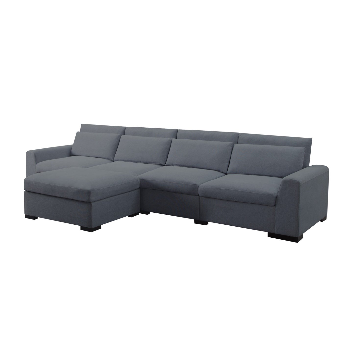 CAFORKP 149” Modular Sectional Sofa with ottoman,Deep Gray